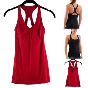 Lululemon Women's Get Fit Racerback Tank Top Shirt Size 4 Red (Rare Colorway)